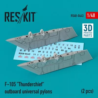 1/48 Reskit RS48-0443 F-105  Thunderchief  Outboard Universal Pylons (2 Pcs) • $15