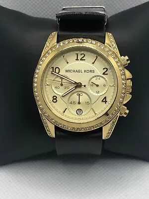 Michael Kors MK5166 Women Leather Analog Dial Quartz Watch W/ Custom Band XX287 • £57.90