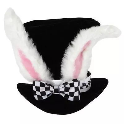 Alice White Rabbit Top Hat Adult Costume Ears Bunny Mad Hatter NEW • $11.75