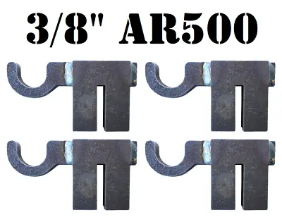 AR500 Hardened Steel Shooting Target T-Post Hook-4pc NRA Metal Gong Range Stand • $58.99