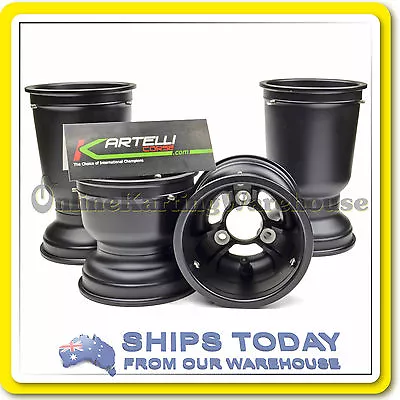 GO KART MAGNESIUM LOW VOLUME RIM SET KARTELLI BEADLOCKS Inc - NEW MAG RIMS • $369.95