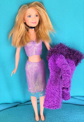 £18.43 • Buy Mary Kate And Ashley Olsen Twins Doll Blonde Smiley Face Clothes Purple Jacket