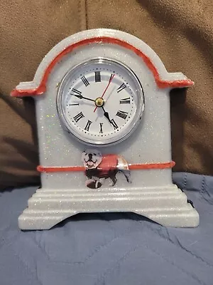 Resin Table / Mantle Clock 🕰 UGA Georgia Bulldog Handcrafted Original Go Dawgs • $24