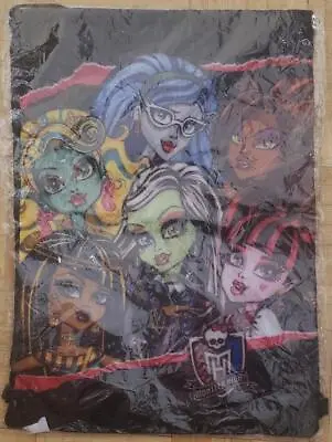 Monster High Characters Black Drawstring Bag Backpack + Free Bonus Patches • $11.99