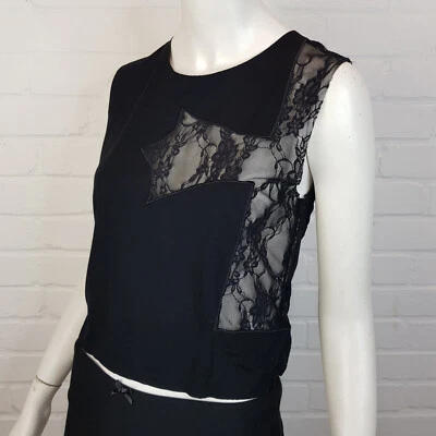$41.09 • Buy Jaded London Tank Top UK 14 US 10 Lace Cross Cut Out Urban Outfitters BNWT