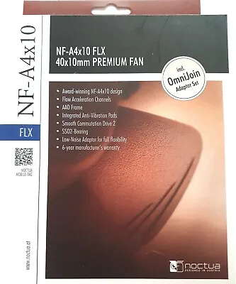 £15.50 • Buy Premium Quiet Fan, 3-Pin (40x10mm, Brown) Noctua NF-A4x10 FLX