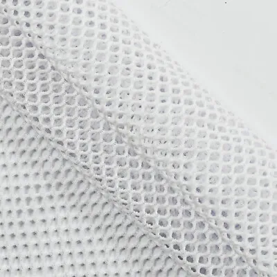 Fish Net Airtex Mesh Fabric Polyester Stretch Material Lining Quality 150cm Wide • £1.49