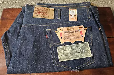 New Big And Tall Mens Levis 501XX Original Shrink To Fit Raw Rigid Jeans • $65