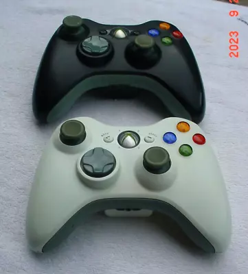 $26.75 • Buy Microsoft Xbox 360 Wireless Controller PAIR White & Black Clean Untested