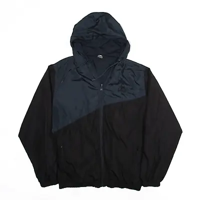 LE COQ SPORTIF Sportswear Rain Jacket Black Colourblock Mens M • £22.99