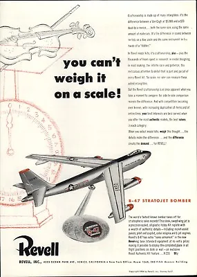 1954 PAPER AD Revell Stratojet Bomber B-47 Model Bali Card Word Letters Numbers • $19.99