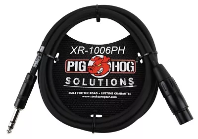 6ft 1/4  TRS Male To XLR 3-Pin Female Shielded Balanced PigHog Audio Cable • $11.99