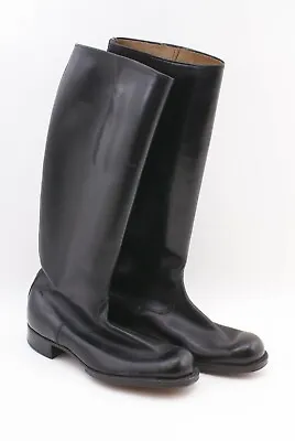 Vintage Black All Leather Boots - Size European 42-44 / Us 9-10 - Never Worn • $60