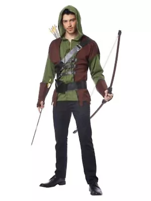 Mens Medieval Outlaw Halloween Costume Robin Hood Costume XL (40-42) • $36.99