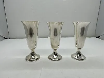 Vintage GORHAM Sterling Silver 951 Cordial Footed Cup Shot Glass Set Of 3 • $99.99