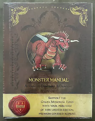 AD&D Monster Manual Premium Reissue Sealed Original Shrink AD&D Gary Gygax TSR • $99.95