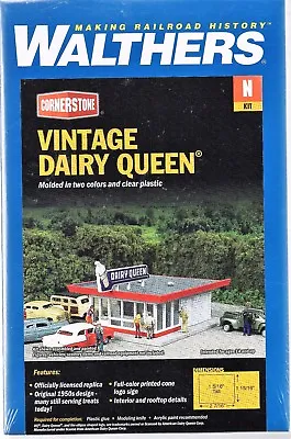 N Scale Walthers Cornerstone 933-3845 Vintage Dairy Queen Building Kit • $29.73