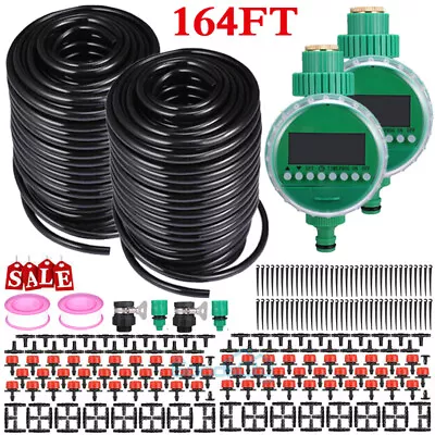 164FT Auto Drip Irrigation System Kit Timer Micro Sprinkler Garden Watering USA • $8.71