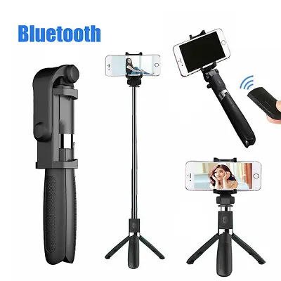 $16.90 • Buy Flexible Tripod Holder Stand Selfie Stick Bluetooth Remote Mobile Phone Camera