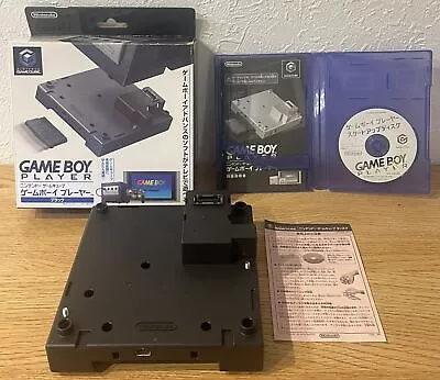 Nintendo Game Boy Player Game Cube Black Startup Disk DOL-017 GC GB Boxed Japan • £108.13