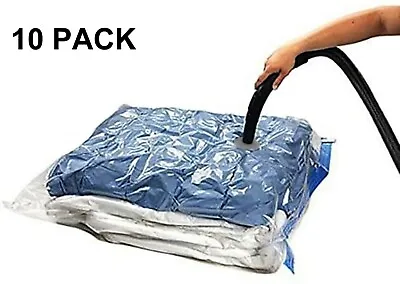 $23.95 • Buy 10 PACK XL Space Saver Extra Large Vacuum Seal Storage Bag ZIPLOCK Organizer Bag