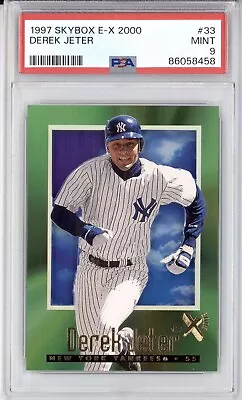 Derek Jeter Psa 9 1997 Skybox E-x 2000 Baseball #33 Yankees Mint 8458 • $3.25