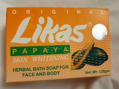 1 X ORIGINAL LIKAS PAPAYA Skin Whitening Organic HERBAL SOAP 135G ~ Face & Body • £7.49