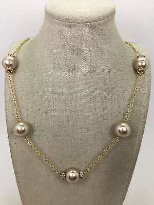 $13 • Buy J. Crew Faux Pearl Goldtone Beaded Necklace 