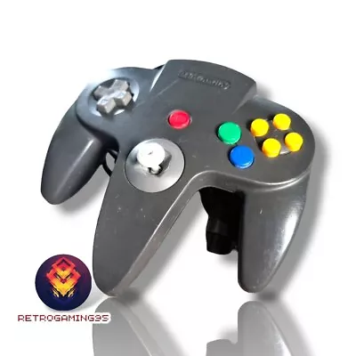 💫 Genuine Nintendo 64 Black N64 Controller - 8/10 Joystick TESTED 💫 • $30.39