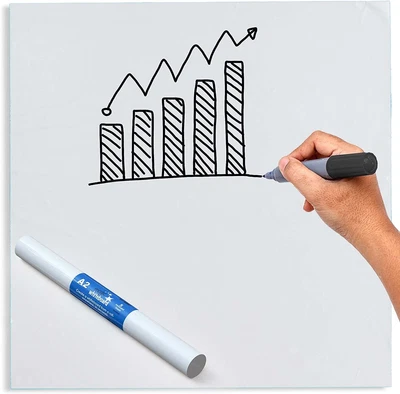 £19.49 • Buy Magic Whiteboard Sheets Stick On Wall - A2 Static & 5 Count (Pack Of 1) 