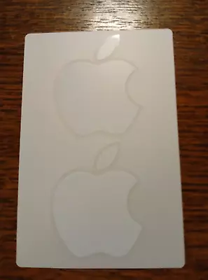 2x Small - White Genuine Apple Logo Decal Stickers- IPhone / IPad / IMac • £3