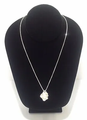 Sterling Silver 925 Open Oyster Shell Pearl Pendant Necklace • $68.30