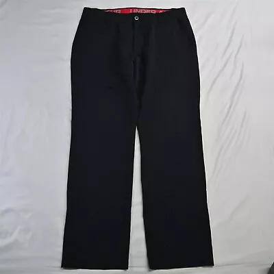 Under Armour 38 X 32 Black Loose Fit Stretch Match Play Golf Mens Dress Pants • $24.99