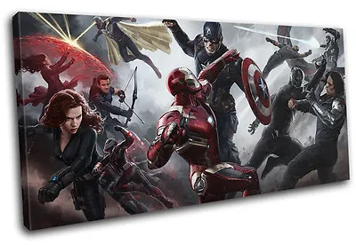 Iron Man Captain America Movie Greats SINGLE CANVAS WALL ART Picture Print • £23.99