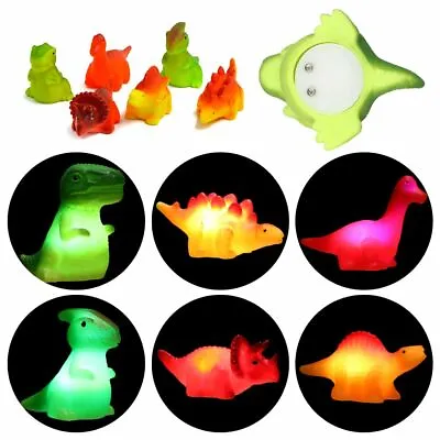 Color Changing Light Toddlers Dinosaurs Animal Floating Light Up Baby Bath Toys • £3.36