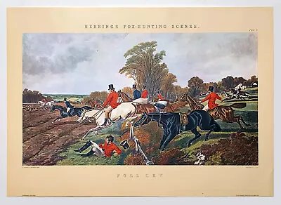 J.F.HERRING  FULL CRY  FOX HUNTING SCENE  Plate 3 Reproduction Print • £35