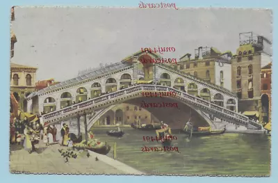 Two Postcards Dated 1927. The Rialto Bridge Venice Italy  • £2