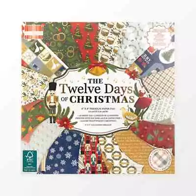 CLEARANCE First Edition FSC 8x8 Christmas Paper Pad - 12 Days Of Christmas New • £4.50