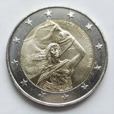 Malta 2 Euro 2014 Independence UNC (#1016) • $5.56