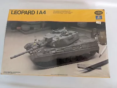 Vintage Testors Leopard IA4 Tank Model Kit 1/35 Scale OPEN BOX Parts Are Sealed • $30