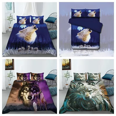 Wolf Quilt/Doona/Duvet Cover Pillowcase Bedding Set  • $41.90