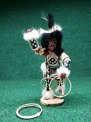 Native American Kachina Wood Carved & Painted Doll/Hoop Dancer • $29.99