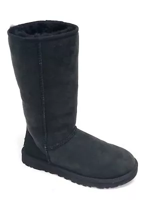 UGG Australia Women's Classic Tall Sheepskin Boots Black Style 5815 • $71.99