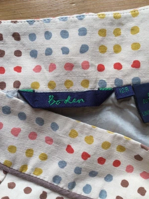 £7.99 • Buy Boden Skirt Size 12, Silk/linen Polka Dot Skirt