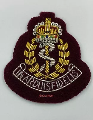 Royal Army Medical Corps Beret Cap Badge RAMC Bullion Wire Cap Badge On Maroon • £12.99