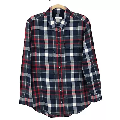 £40.71 • Buy Equipment Femme Button Up Shirt Sz S Flannel Red Blue Plaid Long Sleeves Top
