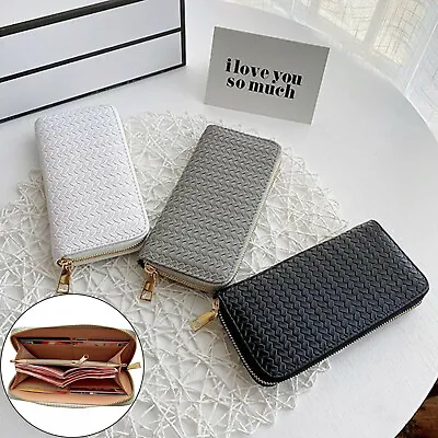 Large Capacity Leather Wallet Long Purse Ladies Phone Card Holder Case Clutch UK • £6.99