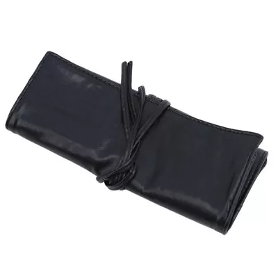 Rolling Up Pouch Leather Makeup Brush Bag Cosmetic Organizer Holder Pouch SW • $12.49