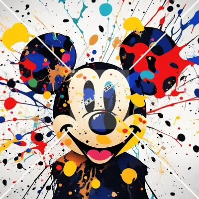 Mickey Mouse Splatter Original Portrait - Digital Image (Wallpaper) Background • $0.99