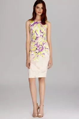 Karen Millen ✩ Classic Lace Back Floral Tulip Pencil Cocktail Dress ✩ Uk 10 • £38